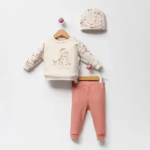 BUBBLES Dvodelni komplet Bambi Light Pink BUB3122TR
