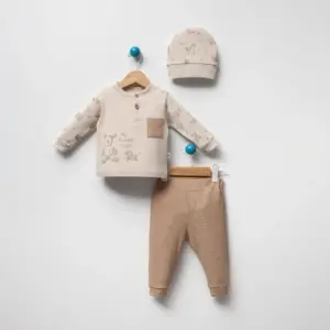 BUBBLES Dvodelni komplet Toys Beige BUB3065K